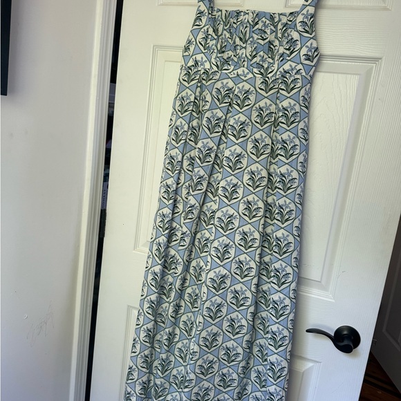 Agua Bendita Dresses & Skirts - Agua Bendita Blue, Green and White Maxi Dress - Hortensia Print, custom Med